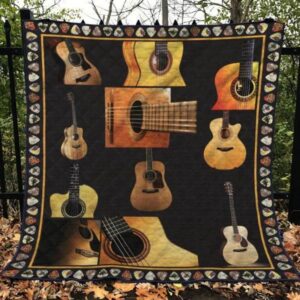 Guitar Quilt Blanket Ver 17  Quilt